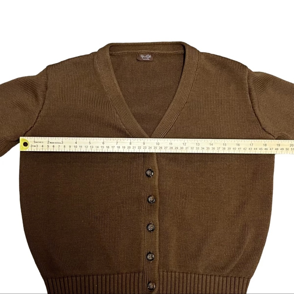 J. Galt California One Size fits Most S M L XL Women’s Cardigan Sweater Brown - Picture 7 of 9